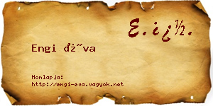 Engi Éva névjegykártya